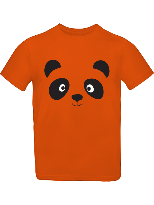 Camiseta infantil con cara de panda de dibujos animados