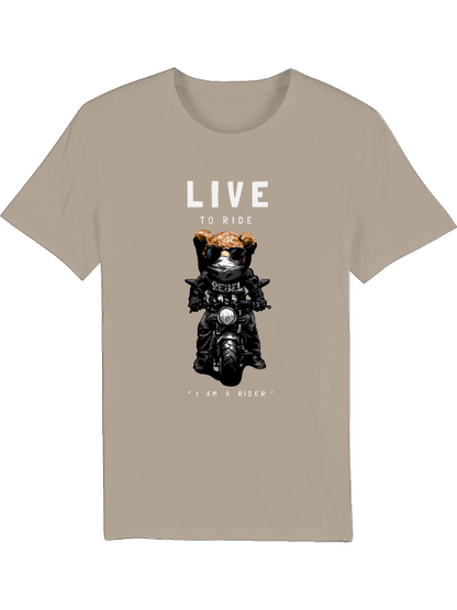 Biker Teddy Live to Ride - Creator T-Shirt SK