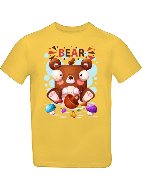 Cartoon Mini Baer mit Pilzen T-Shirt Kids SK