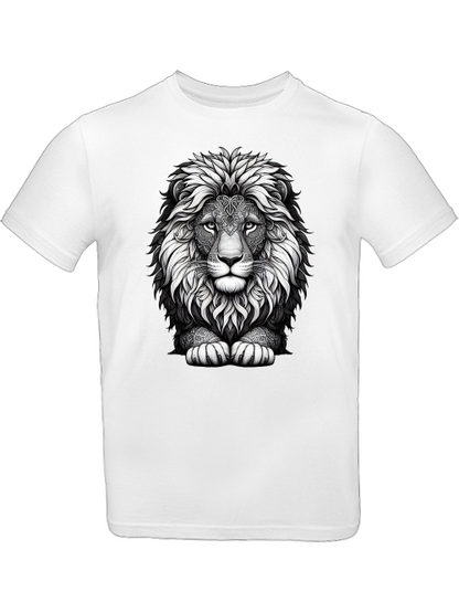 Mandala Löwenkopf in grau T-Shirt Kids SK