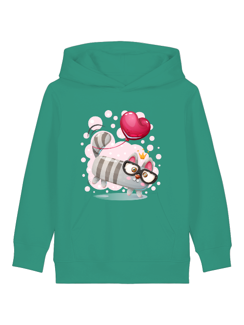 Cartoon Mini Katze mit Herzluftballon - Mini Cruiser Hoodie 2.0 SK