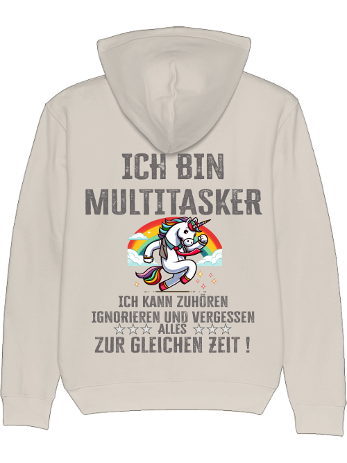 Cruiser hoodie I am multitasker unicorn with tie