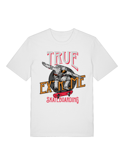 Verdadero astronauta del skateboarding extremo - Camiseta unisex de manga corta de algodón orgánico para adultos Creator T-Shirt 2.0 ST/ST SH