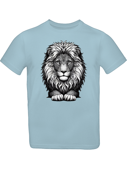 Mandala Löwenkopf in grau T-Shirt Kids SK
