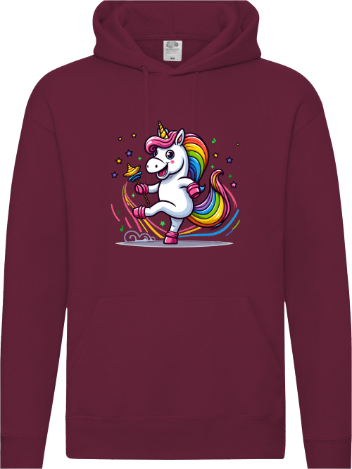 Premium hoodie unicorn dances