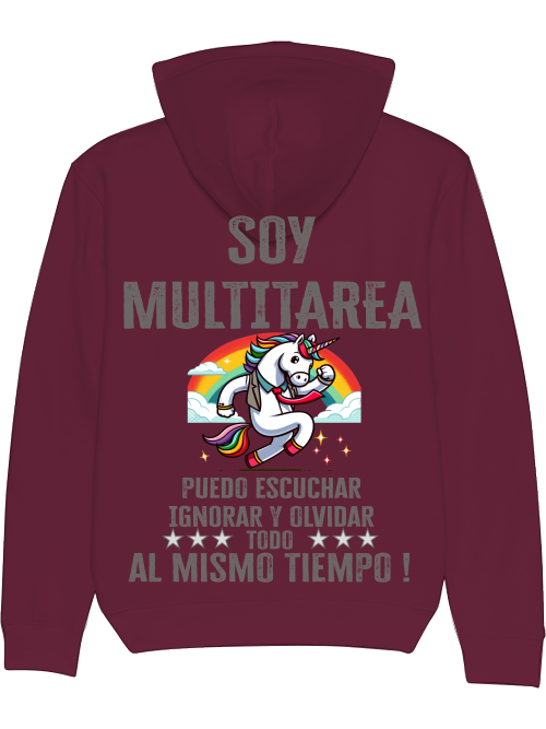 Cruiser hoodie Soy Multitarea unicorn with tie