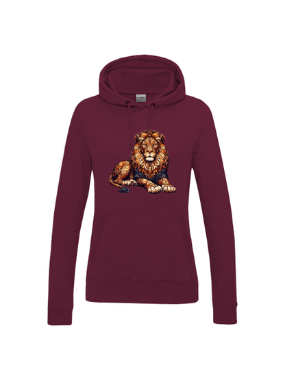 Girlie College Hoodie Mandala Lion