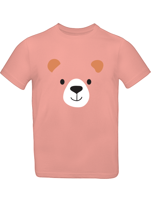 Cartoon Bear Face T-Shirt Kids