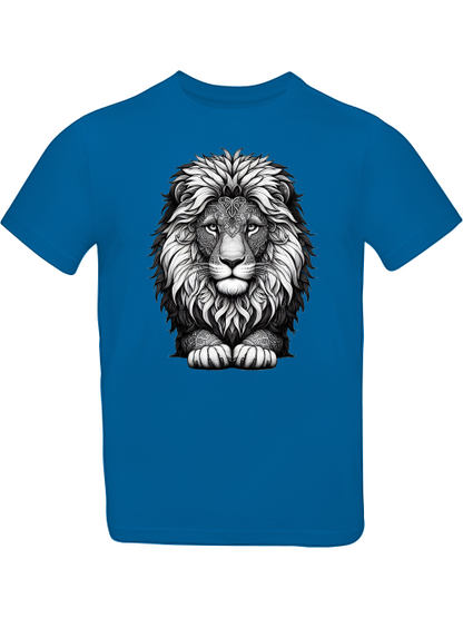 Mandala Löwenkopf in grau T-Shirt Kids SK