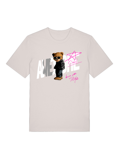 Born with Style Teddy 2.0 Front - Unisex Erwachsenen Bio Baumwolle Kurzarm Shirt Creator T-Shirt 2.0 ST/St SH