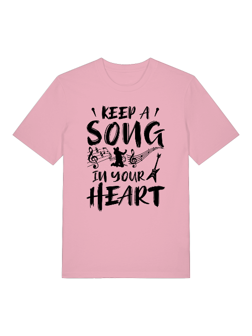 Keep a Song in your Heart Front - Unisex Erwachsenen Bio Baumwolle T-Shirt Creator 2.0 ST/St SH