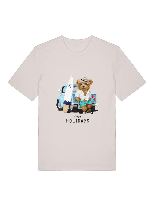 Surfer Teddy Front - Unisex Erwachsenen Bio Creator T-Shirt SH