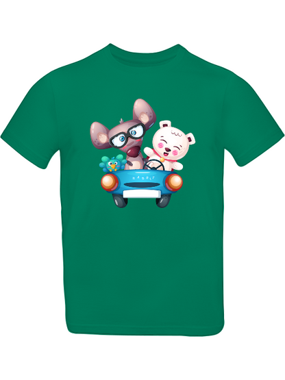Cartoon Trio Vogel Maus Baer T-Shirt Kids SK