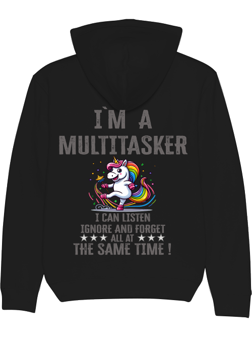 Cruiser Hoodie I`ma Multitasker Unicorn Rattle Dance Colorful