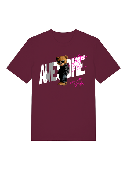 Born with Style Teddy 2.0 Front - Unisex Erwachsenen Bio Baumwolle Kurzarm Shirt Creator T-Shirt 2.0 ST/St SH