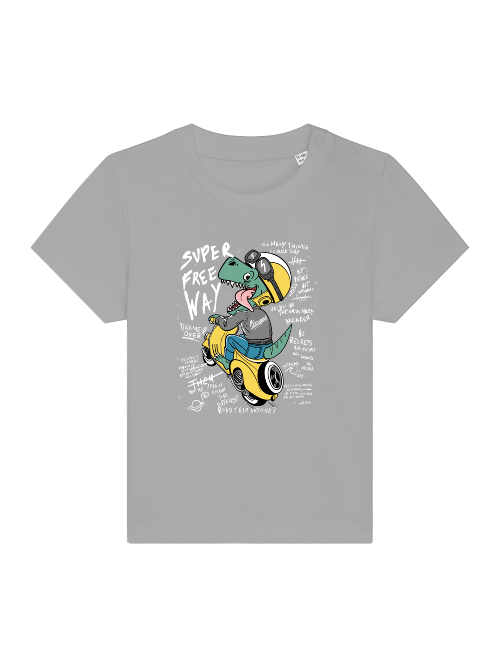 Cartoon Dinospeed auf Motorroller - Baby Creator T-Shirt SK