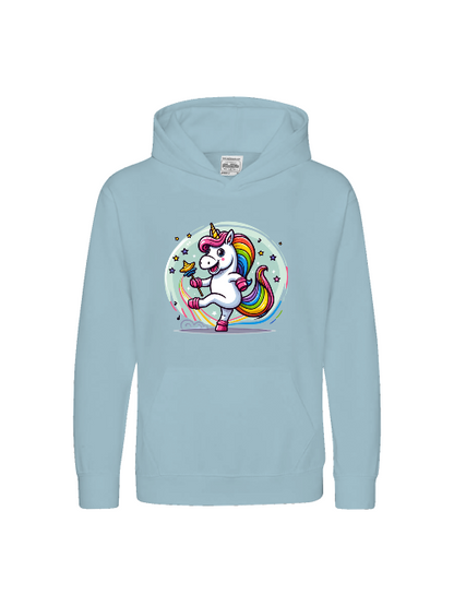 Unicornio bailando con burbujas - Sudadera con capucha premium para niños SK
