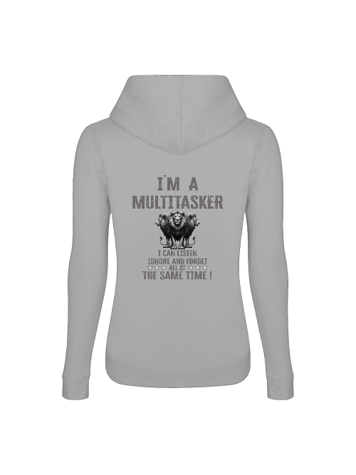 Girlie College Hoodie I`m a Multitasker 3 Löwen