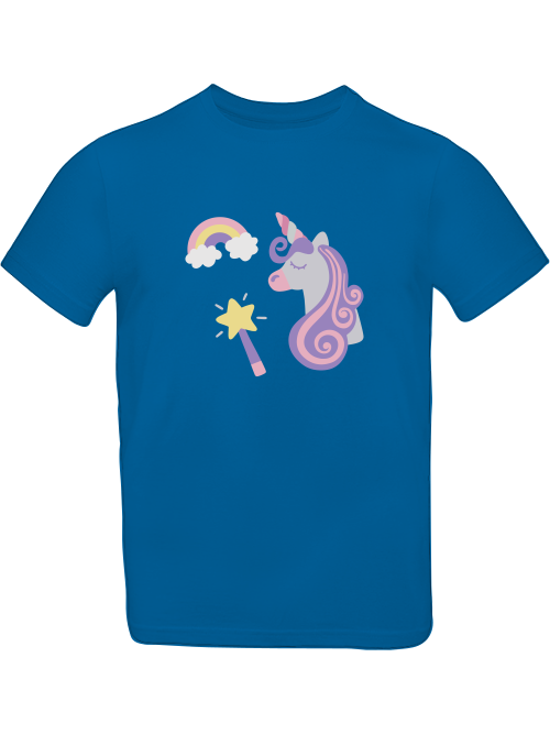 Einhorn mit Regenbogen und Zauberstab T-Shirt Kids SK