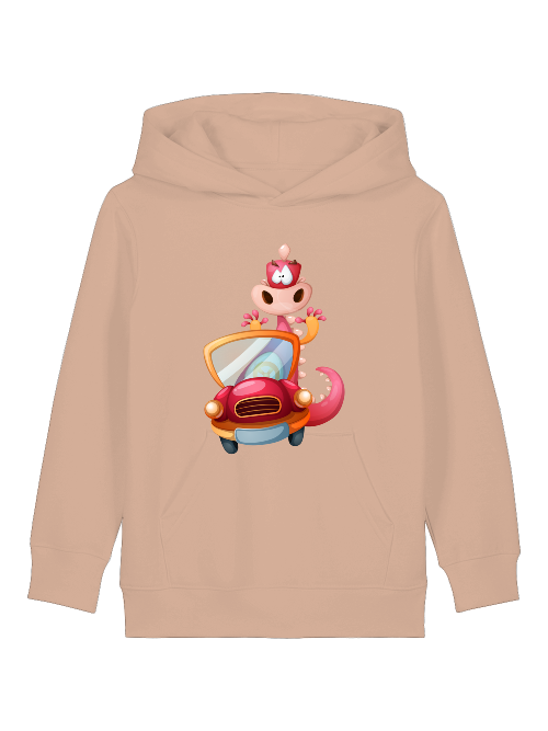 Cartoon Drache im Auto - Mini Cruiser Hoodie 2.0 Kinder Kapuzenpullover SK