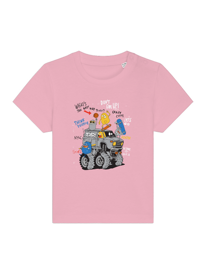 Cartoon Monster Truck with Friends - Baby Creator T-Shirt