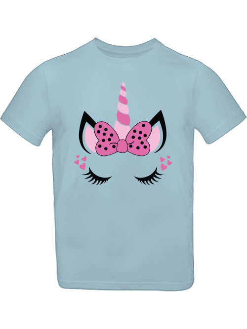 Einhorn Heart Unicorn Face T-Shirt Kids SK