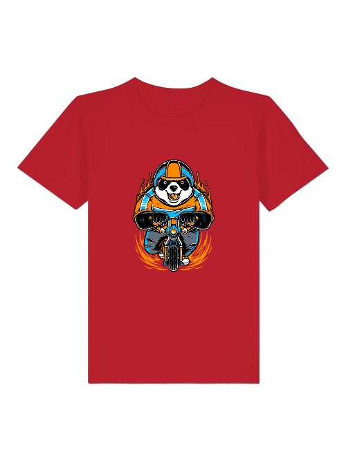 Cartoon Panda Biker - Mini Creator 2.0 Kids T-Shirt SK