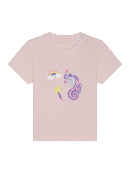 Einhorn Regenbogen und Zauberstab Baby Creator T-Shirt SK