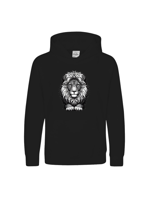 Kids Premium Hoodie Sweet Mandala lion head in gray