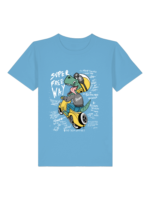 Cartoon Dinospeed auf Motorroller - Mini Creator 2.0 Kids T-Shirt SK