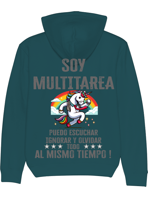 Cruiser hoodie Soy Multitarea unicorn with tie