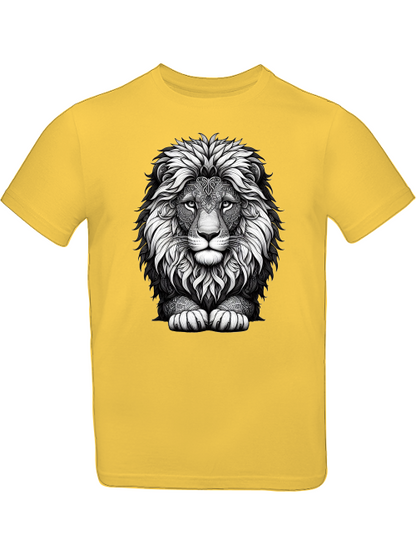 Mandala Löwenkopf in grau T-Shirt Kids SK