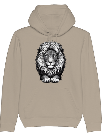 Cruiser Hoodie Mandala Löwenkopf in grau