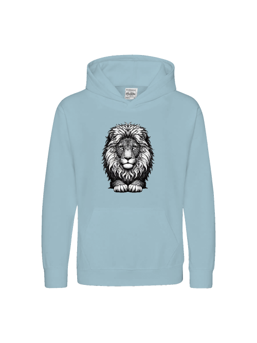 Kids Premium Hoodie Sweet Mandala lion head in gray