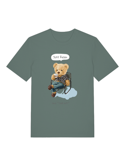Chill out Teddy Front -  Unisex Erwachsenen Bio Creator T-Shirt SH