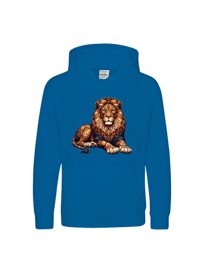 Sudadera con capucha premium para niños Sweet Mandala Lion