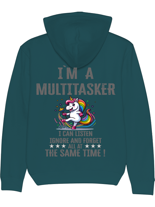 Cruiser Hoodie I`ma Multitasker Unicorn Rattle Dance Colorful