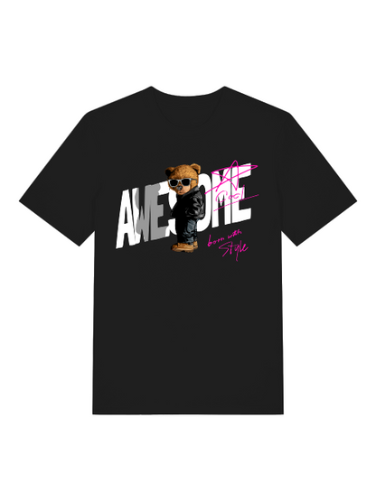 Born with Style Teddy 2.0 Front - Unisex Erwachsenen Bio Baumwolle Kurzarm Shirt Creator T-Shirt 2.0 ST/St SH