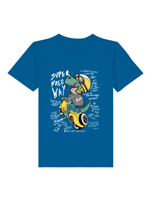 Cartoon Dinospeed auf Motorroller - Mini Creator 2.0 Kids T-Shirt SK