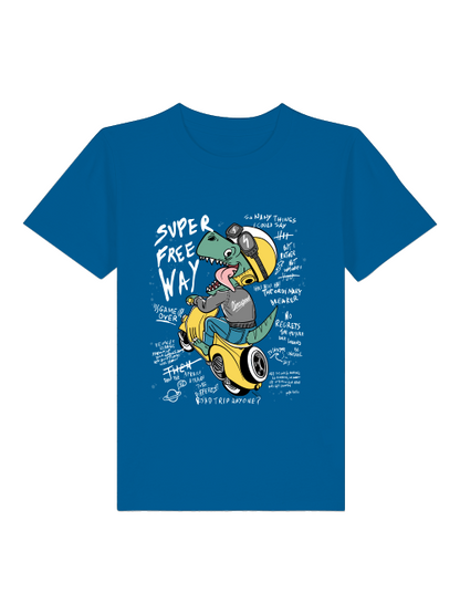 Cartoon Dinospeed auf Motorroller - Mini Creator 2.0 Kids T-Shirt SK