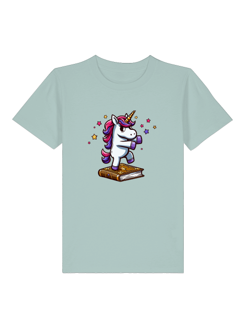 Einhorn tanzt auf Buch - Mini Creator 2.0 Kids T-Shirt SK