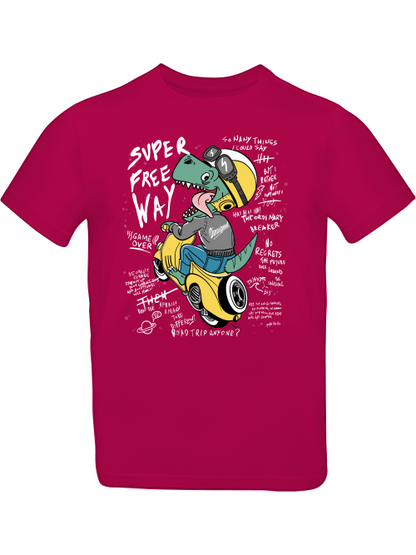 Cartoon Dinospeed auf Motorroller T-Shirt Kids SK