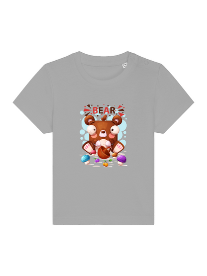 Cartoon Mini Bear with Mushrooms - Baby Creator T-Shirt