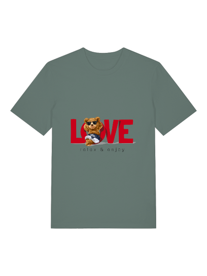 Love Teddy Relax and Enjoy Front - Unisex Erwachsenen Bio Creator T-Shirt SH