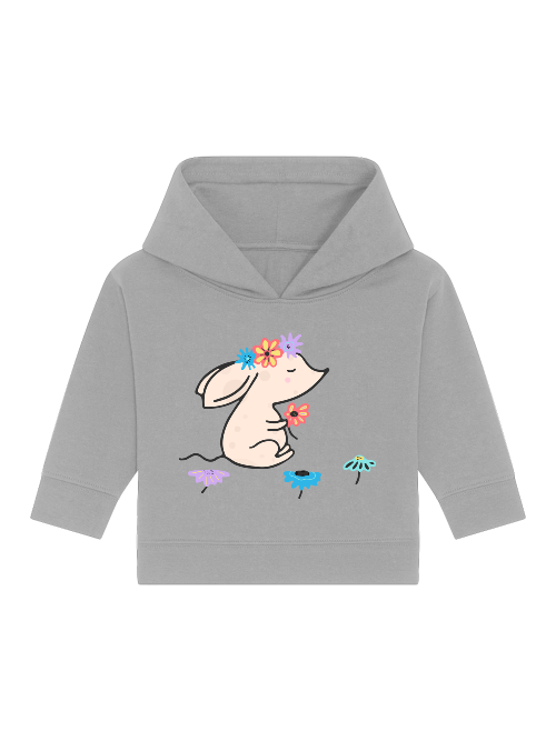 Cartoon Maus mit Blumen - Baby Cruiser Hoodie Baby Kleinkinder Kapuzenpullover SK