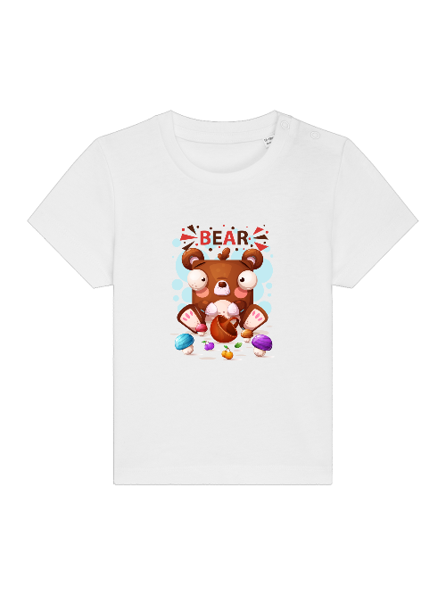 Mini oso de dibujos animados con setas - Camiseta Baby Creator