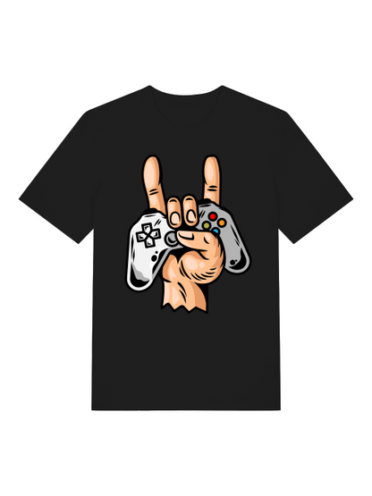 Game Controller Hand Front - Unisex Erwachsenen Bio Creator T-Shirt SH