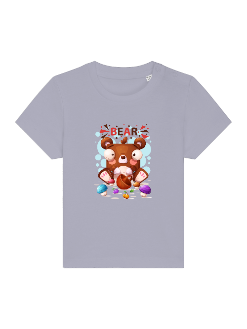 Mini oso de dibujos animados con setas - Camiseta Baby Creator