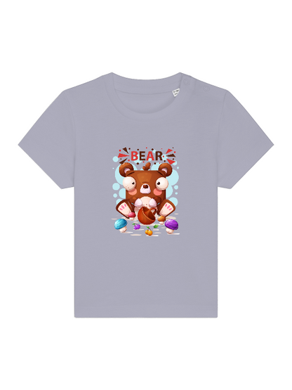 Cartoon Mini Bear with Mushrooms - Baby Creator T-Shirt