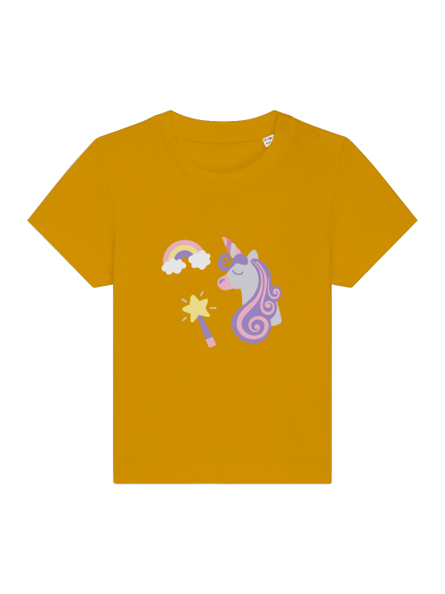 Einhorn Regenbogen und Zauberstab Baby Creator T-Shirt SK